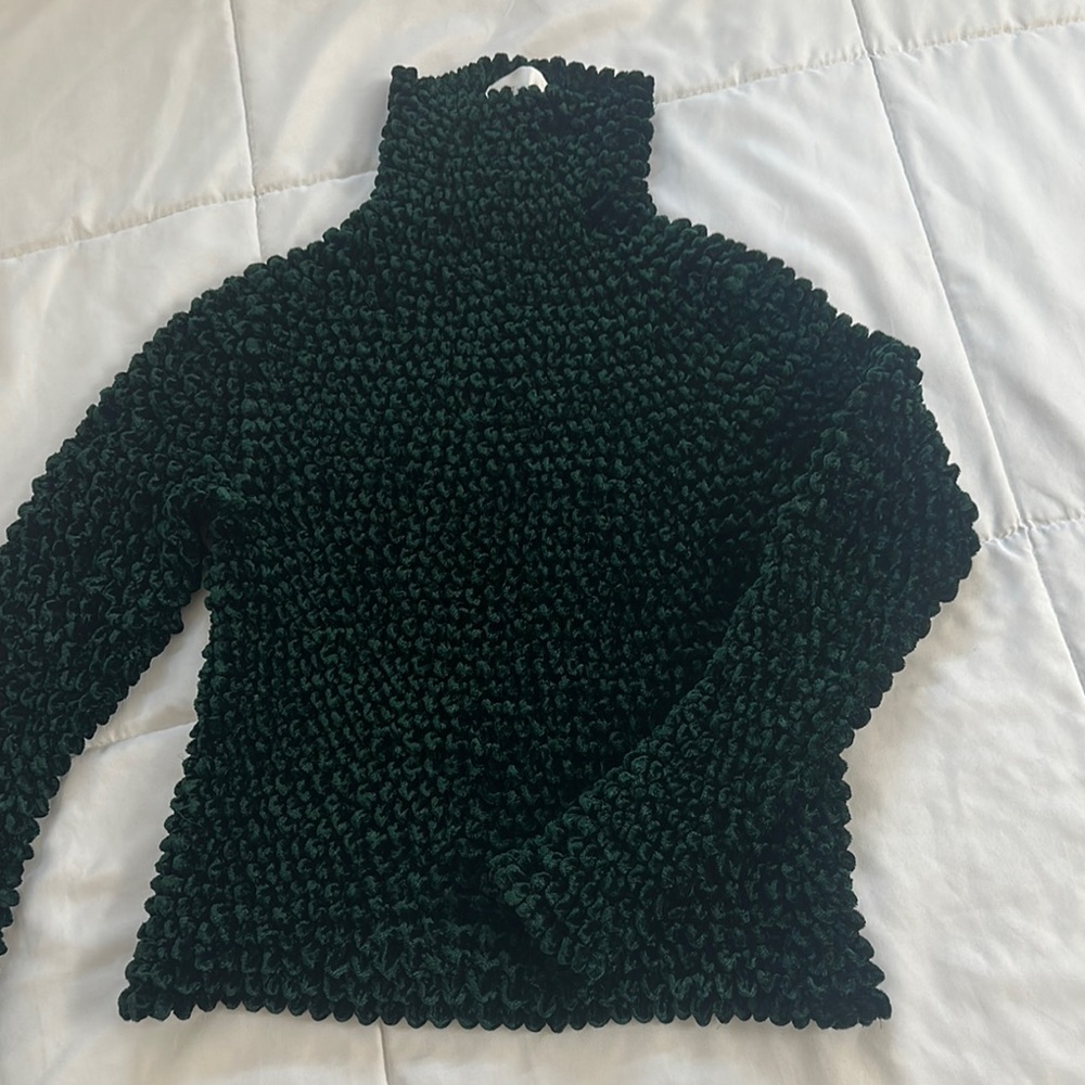 Women's Emerald Green Turtleneck Sweater
